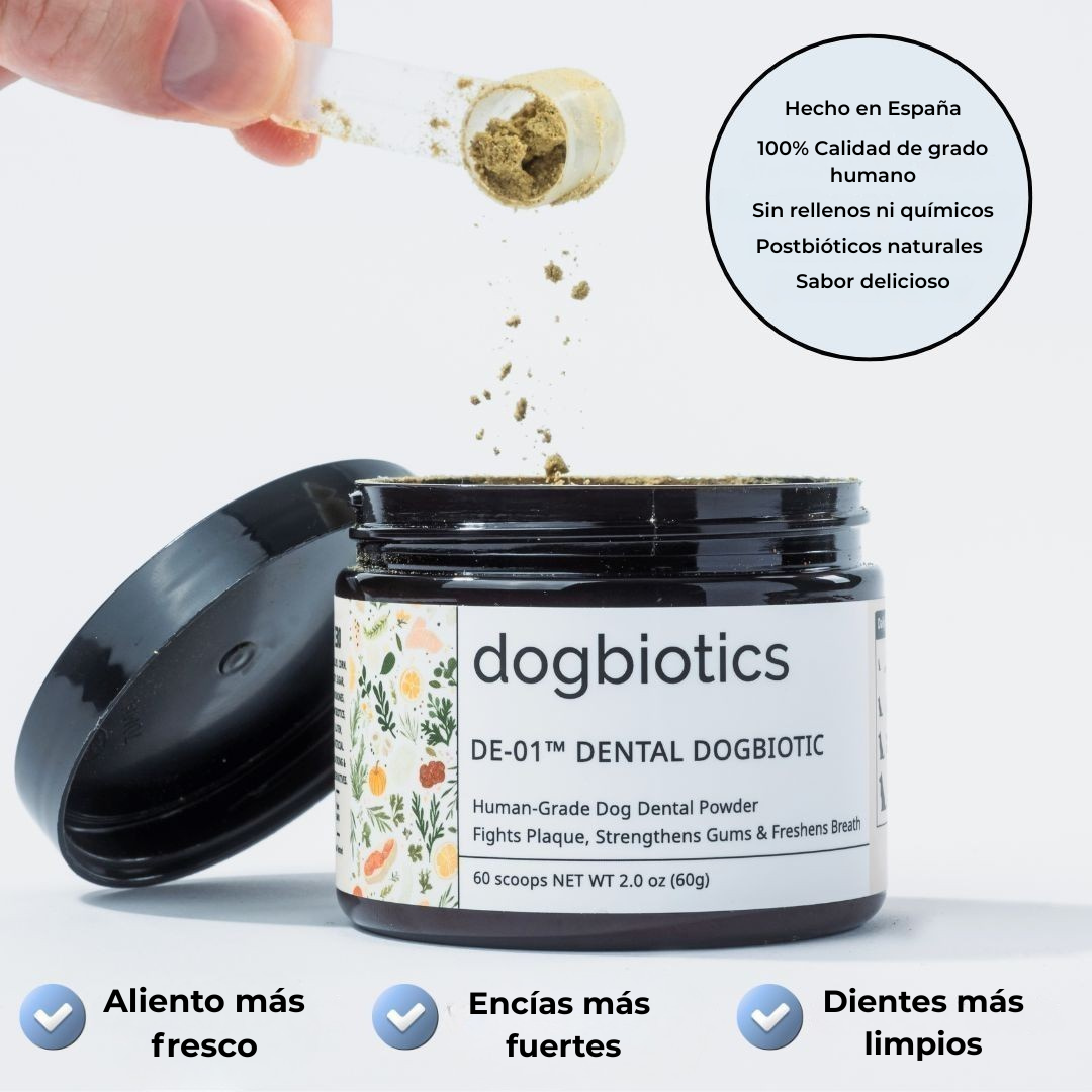 Aliento Fresco, Encías Sanas y Dientes Limpios gracias a DE-01™ Dental Dogbiotics